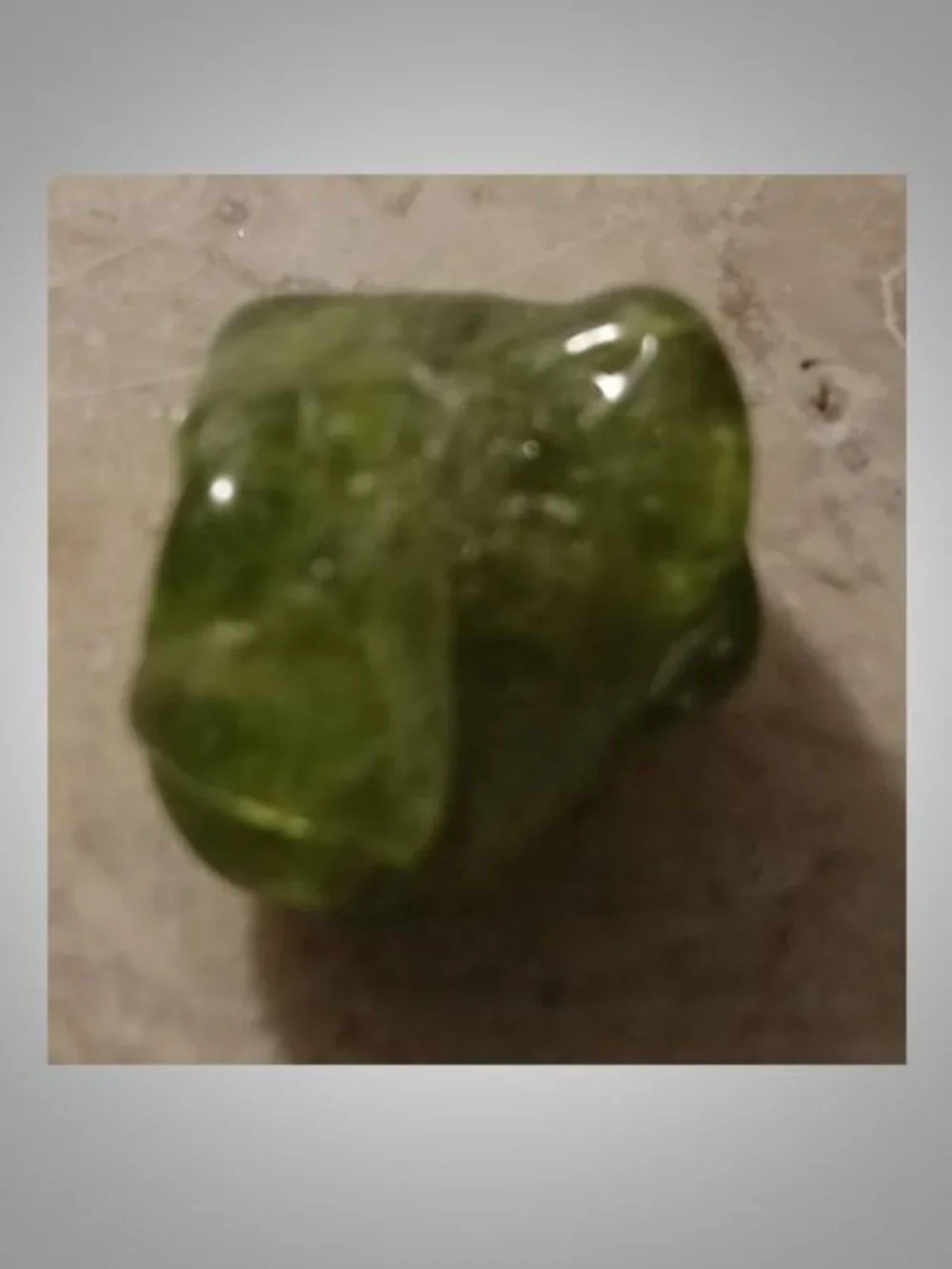 #5 Peridot crystal rock stone mini tumbled August Birthstone Relaxation